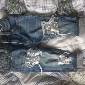 Destressed toddler jeans